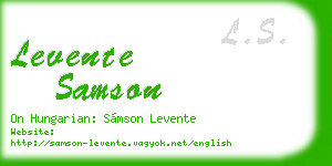 levente samson business card