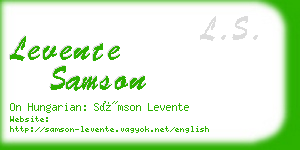 levente samson business card